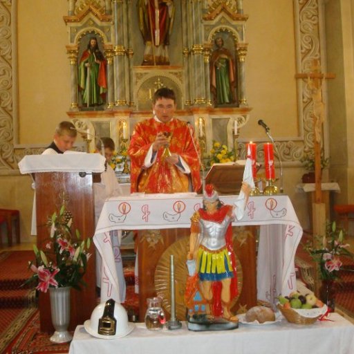 Svätenie sochy sv. Floriána